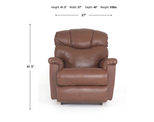 La-Z-Boy Lancer Caramel Leather Rocker Recliner large image number 12