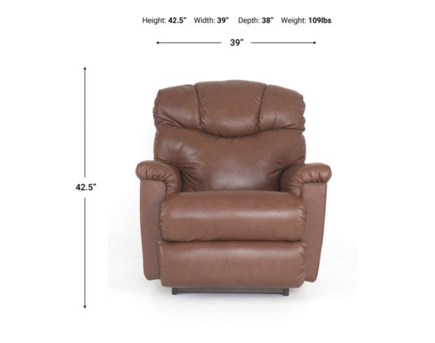 La-Z-Boy Lancer Brown Leather Power Rocker Recliner large image number 14