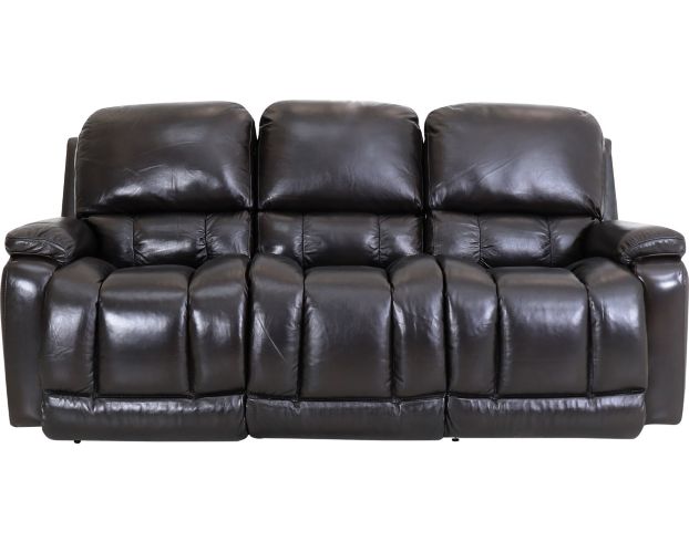 La-Z-Boy Greyson Brown Leather Reclining Sofa large image number 1