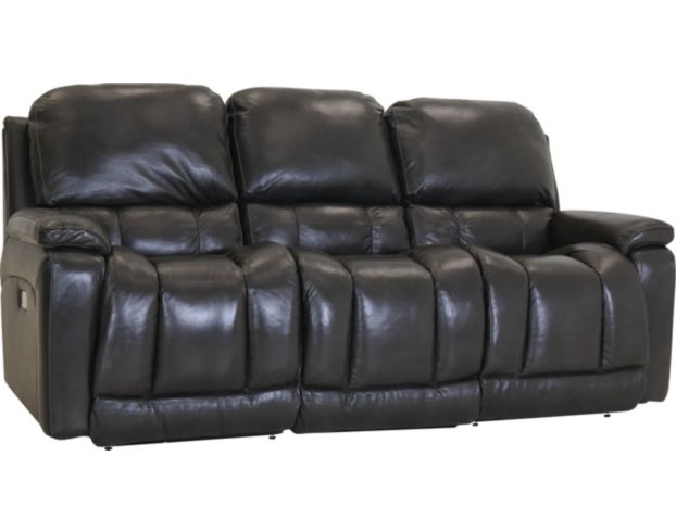 La-Z-Boy Greyson Gray Leather Power Headrest Sofa large image number 2