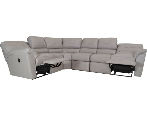 La-Z-Boy Reese 4-Piece Leather Reclining Sectional large image number 2