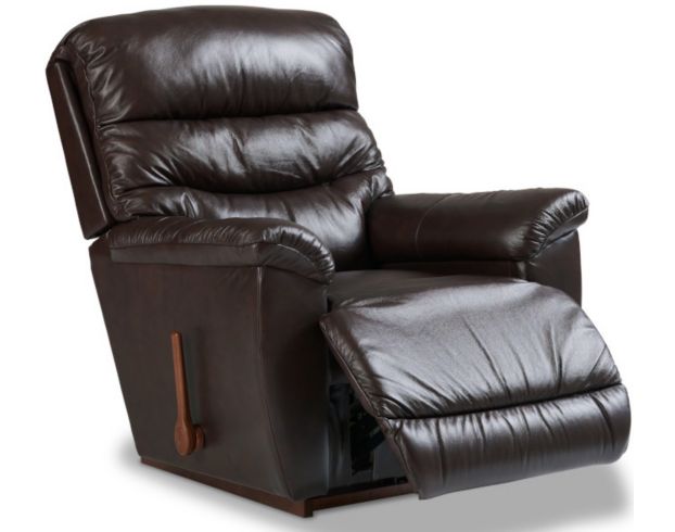 La-Z-Boy Joshua Chestnut Leather Rocker Recliner large image number 3