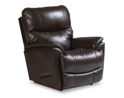 La-Z-Boy Trouper Walnut Leather Rocker Recliner