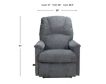 La-Z-Boy Mercury Blue Grey Wall Recliner small image number 9