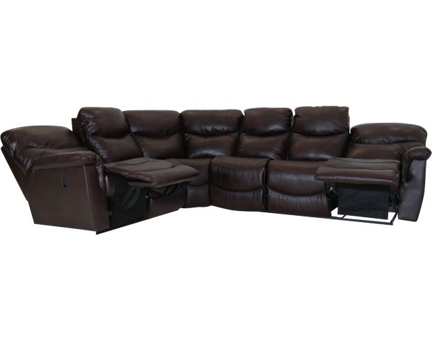 La-Z-Boy James 4-Piece Leather Reclining Sectional large image number 2