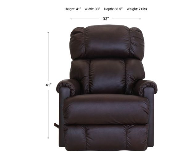 La-Z-Boy Pinnacle Cedar Leather Rocker Recliner large image number 4