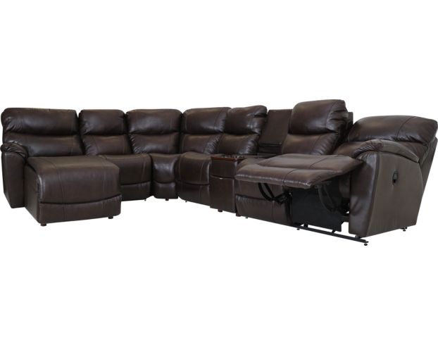 La-Z-Boy Trouper Brown 6-Piece Leather Reclining Sectional large image number 2