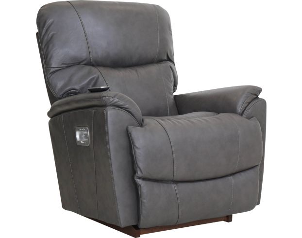 La-Z-Boy Trouper Gray Leather Power Recliner large image number 2