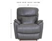 La-Z-Boy Trouper Gray Leather Power Recliner small image number 4
