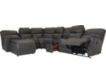 La-Z-Boy Trouper Gray 6-Piece Leather Reclining Sectional small image number 2