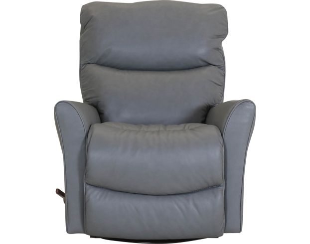 La-Z-Boy Rowan Gray Leather Swivel Rocker Recliner large image number 1