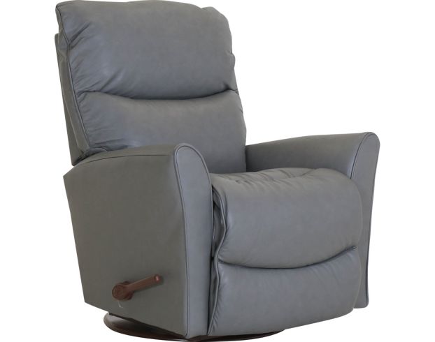 La-Z-Boy Rowan Gray Leather Swivel Rocker Recliner large image number 2