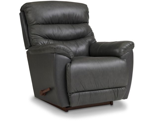 La-Z-Boy Joshua Grey Leather Rocker Recliner large image number 3