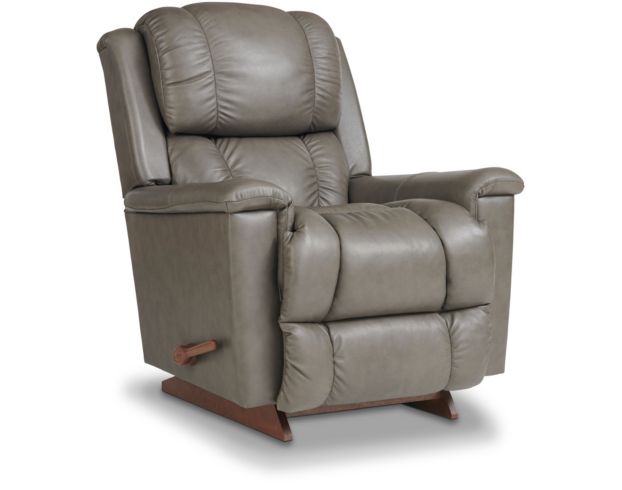 La Z Boy Stratus Gray Leather Rocker Recliner