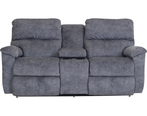 La-Z-Boy Brooks Gray Reclining Loveseat With Console large image number 1