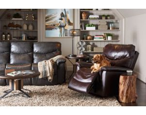 La-Z-Boy James Leather Power Headrest Rocker Recliner