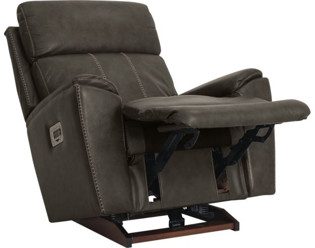 La-Z-Boy Talladega Grey Leather Power Headrest Rocker Recliner large image number 3