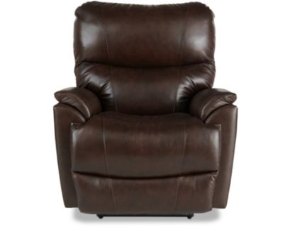 La-Z-Boy Trouper Walnut Leather Power Headrest Rocker Recliner