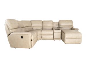 La-Z-Boy Ava Ivory Leather 6-Piece Reclining Sectional