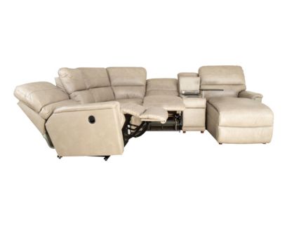 La-Z-Boy Ava Ivory Leather 6-Piece Reclining Sectional