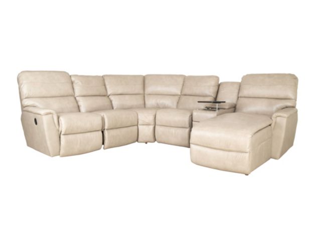 La-Z-Boy Ava Ivory Leather 6-Piece Reclining Sectional large image number 8