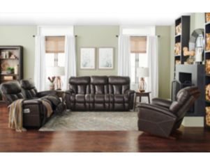 La-Z-Boy Mateo Gray Leather Reclining Sofa