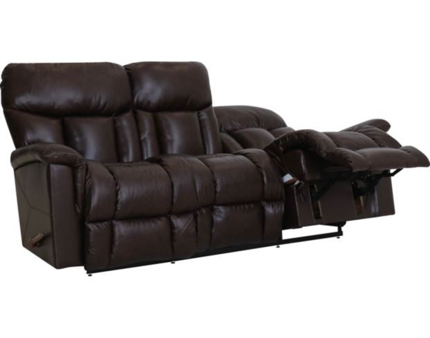 La-Z-Boy Mateo Brown Leather Reclining Sofa large image number 3