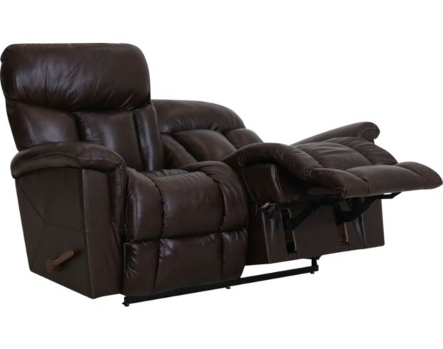 La-Z-Boy Mateo Brown Leather Reclining Loveseat large image number 3