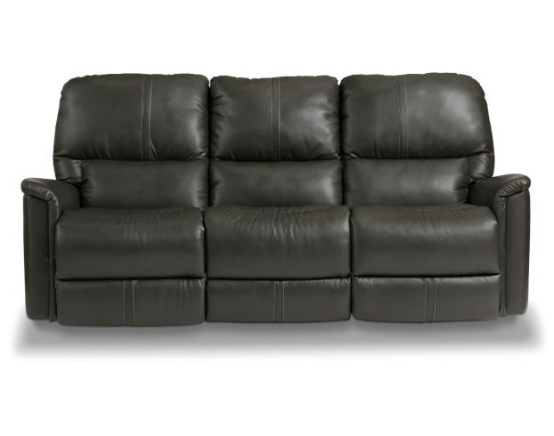 La-Z-Boy Turner Gray Leather Reclining Sofa large image number 1