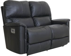 La-Z-Boy Turner Gray Leather Power Headrest Loveseat
