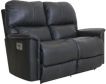 La-Z-Boy Turner Gray Leather Power Headrest Loveseat small image number 2