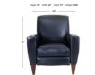 La-Z-Boy Scarlett Blueberry Leather Recliner small image number 4