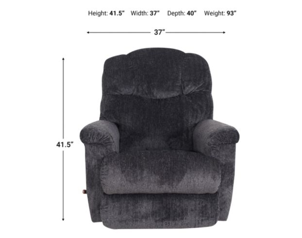 La-Z-Boy Lancer Charcoal Rocker Recliner with Tempur Foam large image number 7