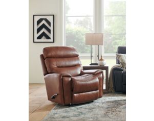 La-Z-Boy Soren Elite Cognac Leather Rocker Recliner