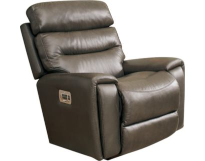 La-Z-Boy Soren Pewter Leather Power Rocker Recliner