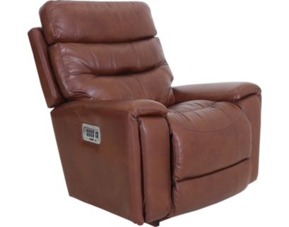 La-Z-Boy Soren Cognac Leather Power Rocker Recliner