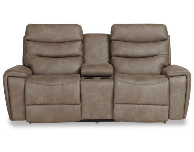 La-Z-Boy Soren Brown Reclining Loveseat with Console large image number 1