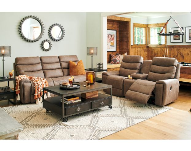 La-Z-Boy Soren Brown Reclining Loveseat with Console large image number 2