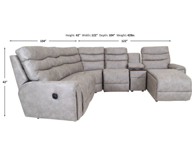 La-Z-Boy Soren 5-Piece Recliner Sectional With Right Chaise large image number 6