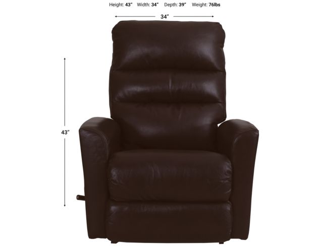 La-Z-Boy Liam Espresso Leather Rocker Recliner large image number 6