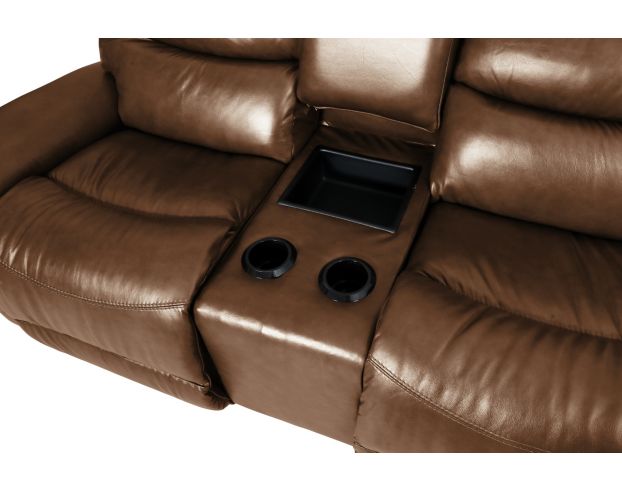 La-Z-Boy Soren Leather Reclining Loveseat with Console large image number 7