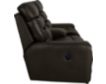 La-Z-Boy Soren Gray Leather Reclining Loveseat with Console small image number 4