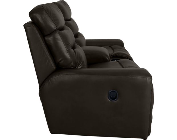 La-Z-Boy Soren Gray Leather Reclining Loveseat with Console large image number 4