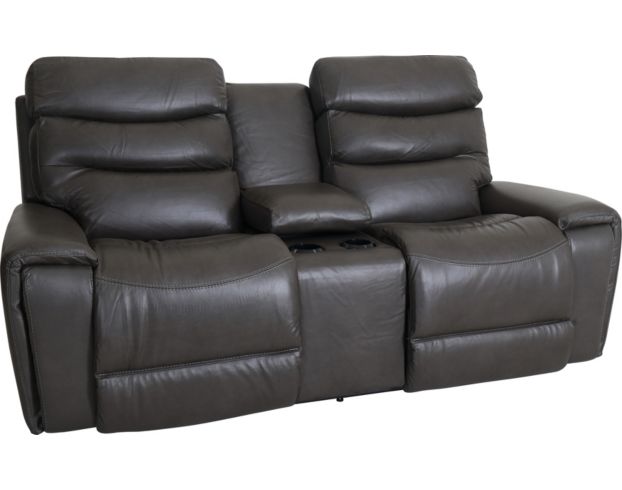 La-Z-Boy Soren Pewter Leather Power Reclining Loveseat large image number 2
