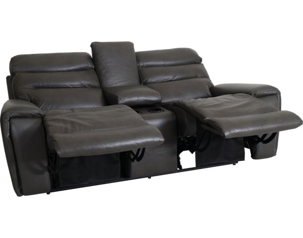 La-Z-Boy Soren Pewter Leather Power Reclining Loveseat large image number 3
