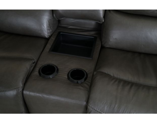 La-Z-Boy Soren Pewter Leather Power Reclining Loveseat large image number 7