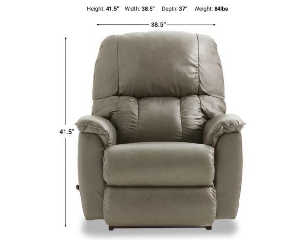 La-Z-Boy Lawrence Leather Taupe Rocker Recliner large image number 4