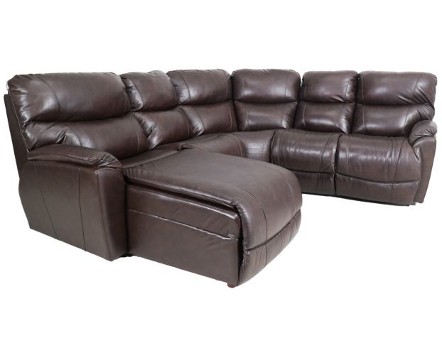La-Z-Boy Trouper Brown 4-Piece Leather Reclining Sectional large image number 2