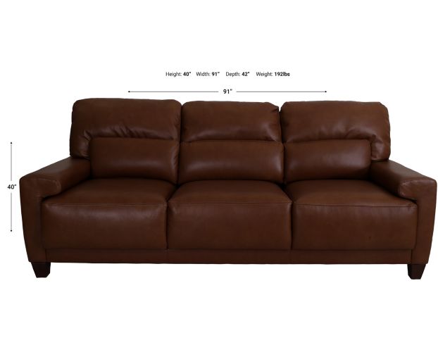 La-Z-Boy Draper Brown Leather Sofa large image number 6