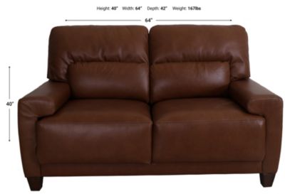 La-Z-Boy Draper Brown Leather Loveseat | Homemakers